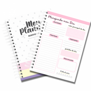 Agenda/Planner (238 pag) Capa Dura - 238 páginas 15x21cm Miolo Colorido - 4/4 Wire-O metal Laminação Brilho Capa personalizada